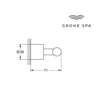 MEDIDAS COLGADOR ATRIO GROHE SPA